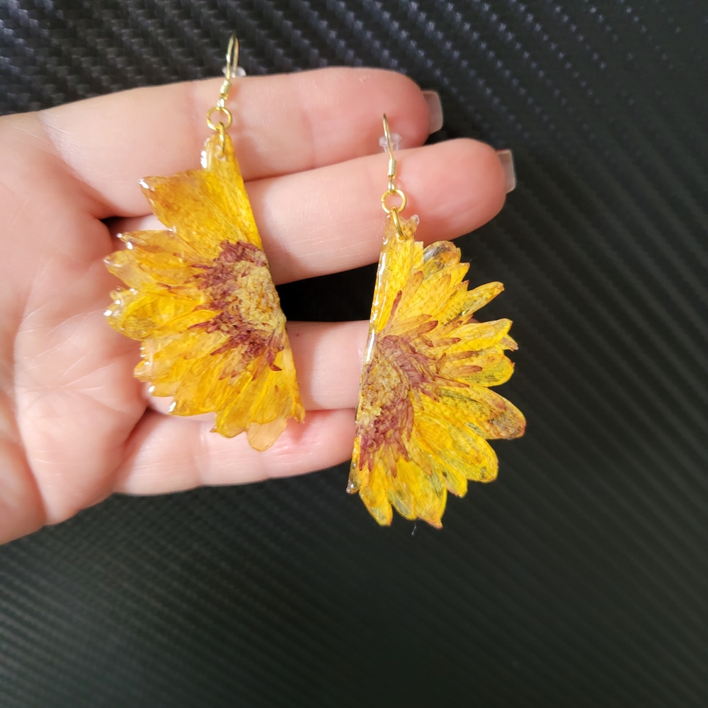 Sunflower Petal Earrings